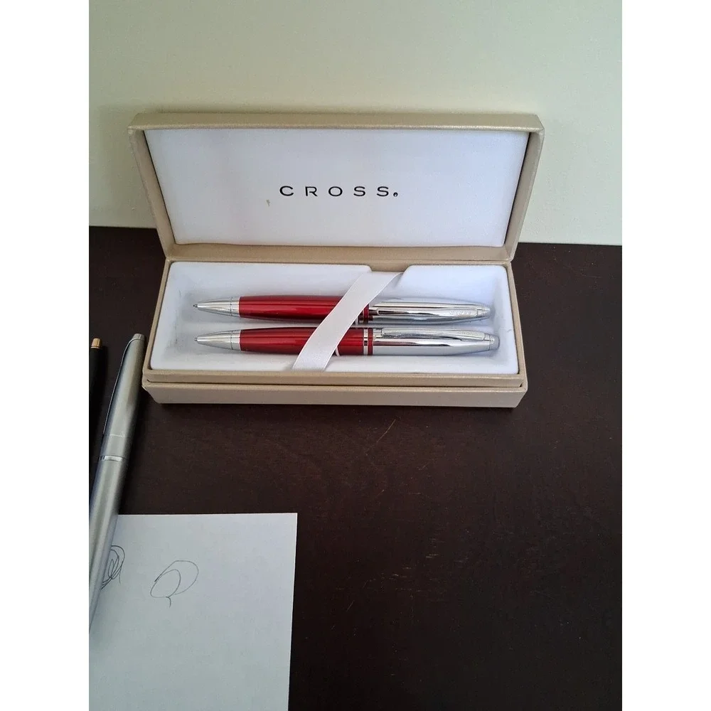 Cross Red & Silver  Pencil Sets. Plus 3 More And Extra Refills For Pencil.
